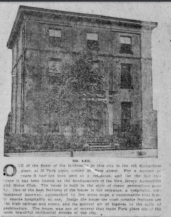 36 Park Place
Newark Star 1909
