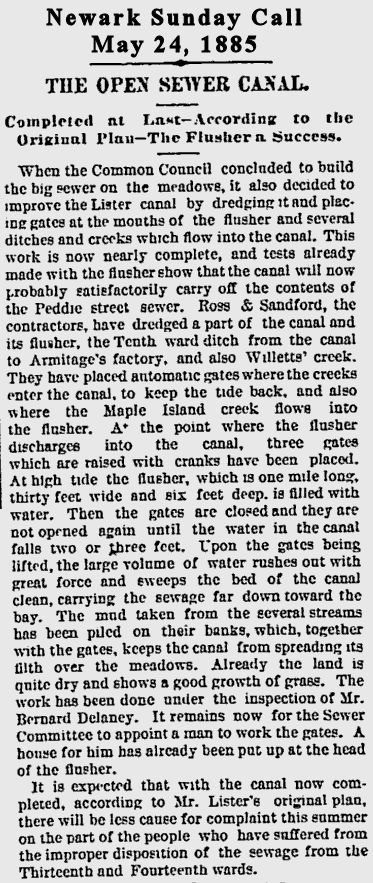 The Open Sewer Canal
May 24, 1885
Newark Sunday Call
